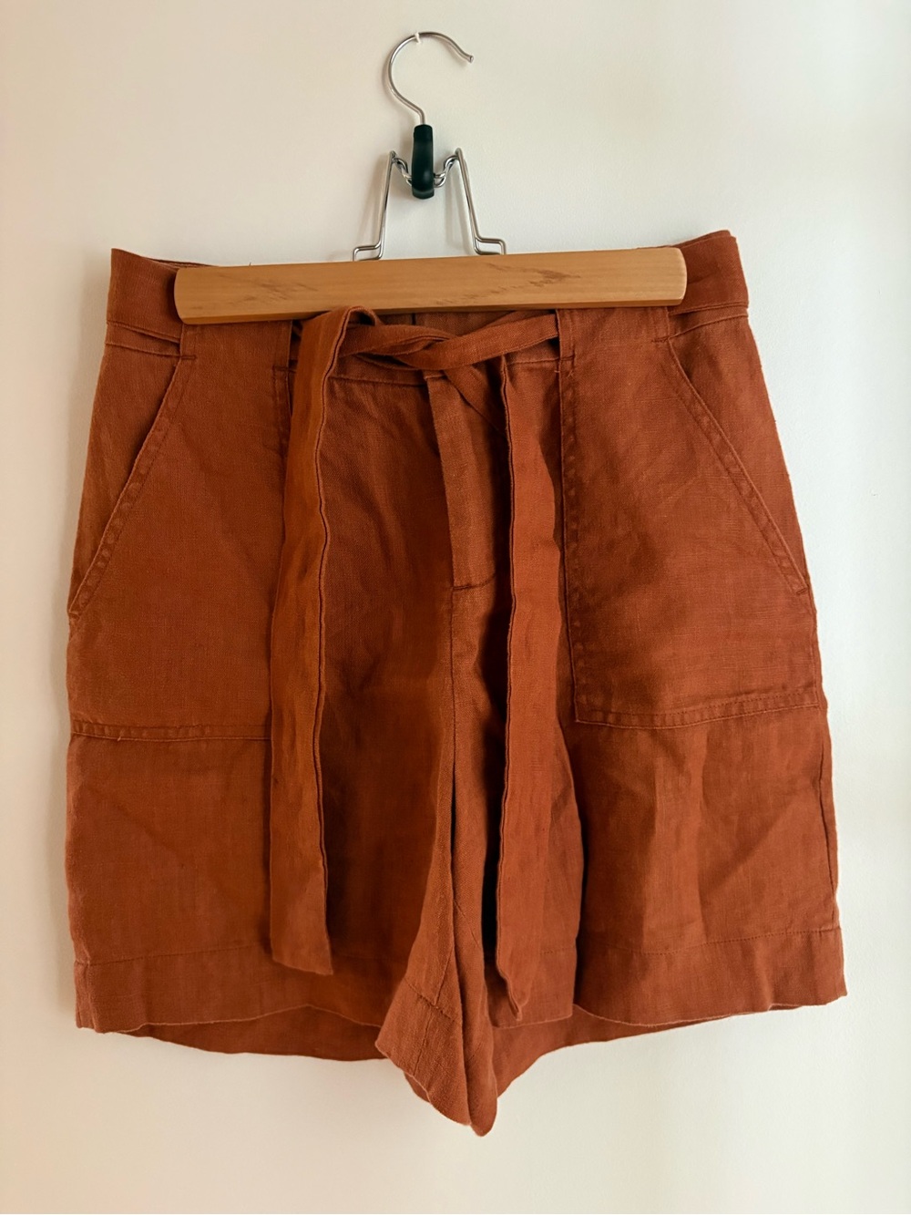 Simons Burnt Orange Tie-Waist Women's Bermuda Shorts